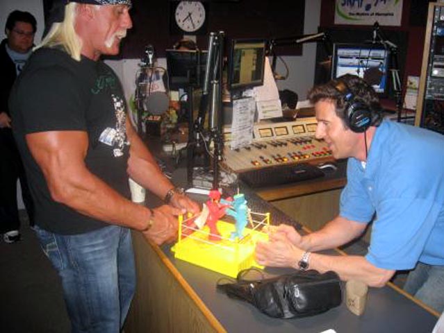 Hulk Hogan, Radio Personality (DJ) Greg Valentine, Rock 'Em Sock 'Em Robots, Snap! 94.1, Memphis